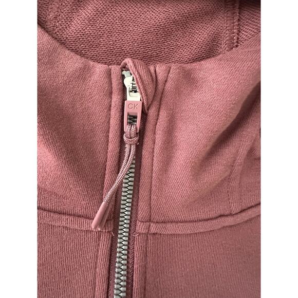 Calvin Klein Womens Cropped Hoodie Full Zip Sweatshirt Color: Sedona Size XL New - Picture 5 of 9